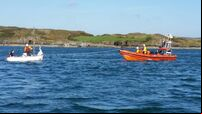 Two sailors and a dinghy rescued by Baltimore RNLI off Spanish Island  
