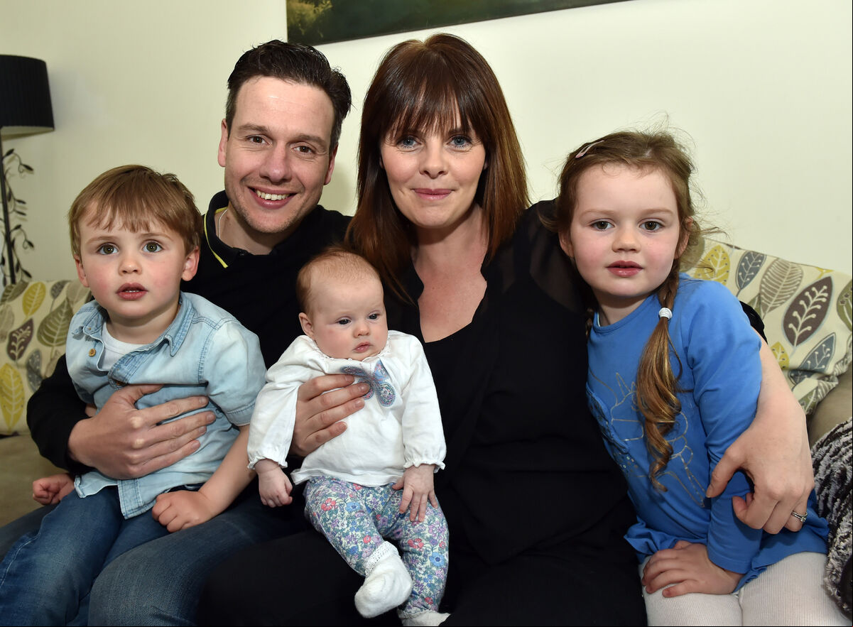 Steve and Alana Paget with newly born Joni , with her brother Shay and sister Cara at their home in Summercove, KinsalePicture: Eddie O'Hare Steve and Alana Paget with newly born Joni , with her brother Shay and sister Cara at their home in Summercove, KinsalePicture: Eddie O'Hare