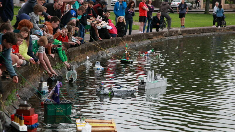 Youths use recycled materials to make sure all is in ship shape Youths use recycled materials to make sure all is in ship shape