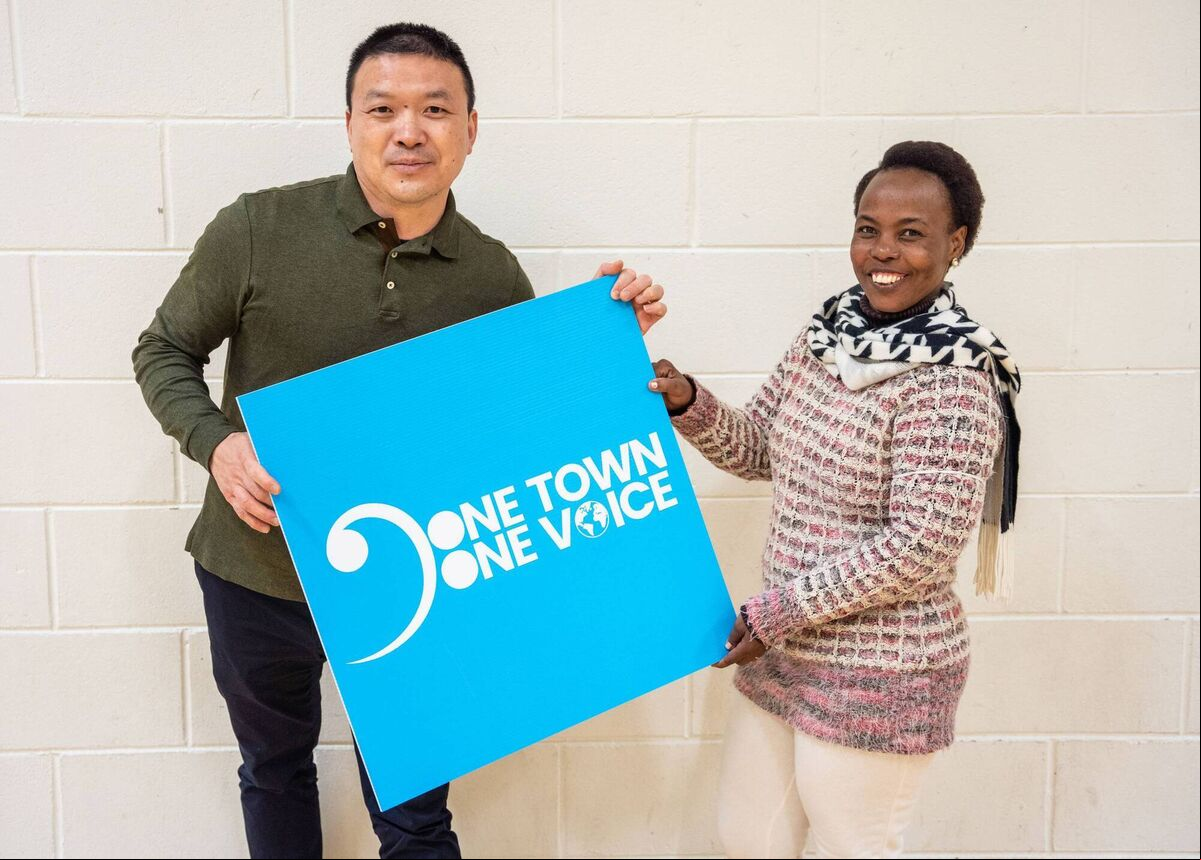 Tim Yan of Fermoy and Jackie Mocheko of Kilworth launching One Town-One Voice. Tim Yan of Fermoy and Jackie Mocheko of Kilworth launching One Town-One Voice.