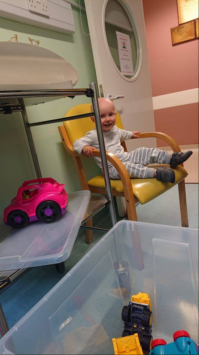 Oisín O’Scanaill in hospital. Oisín O’Scanaill in hospital.