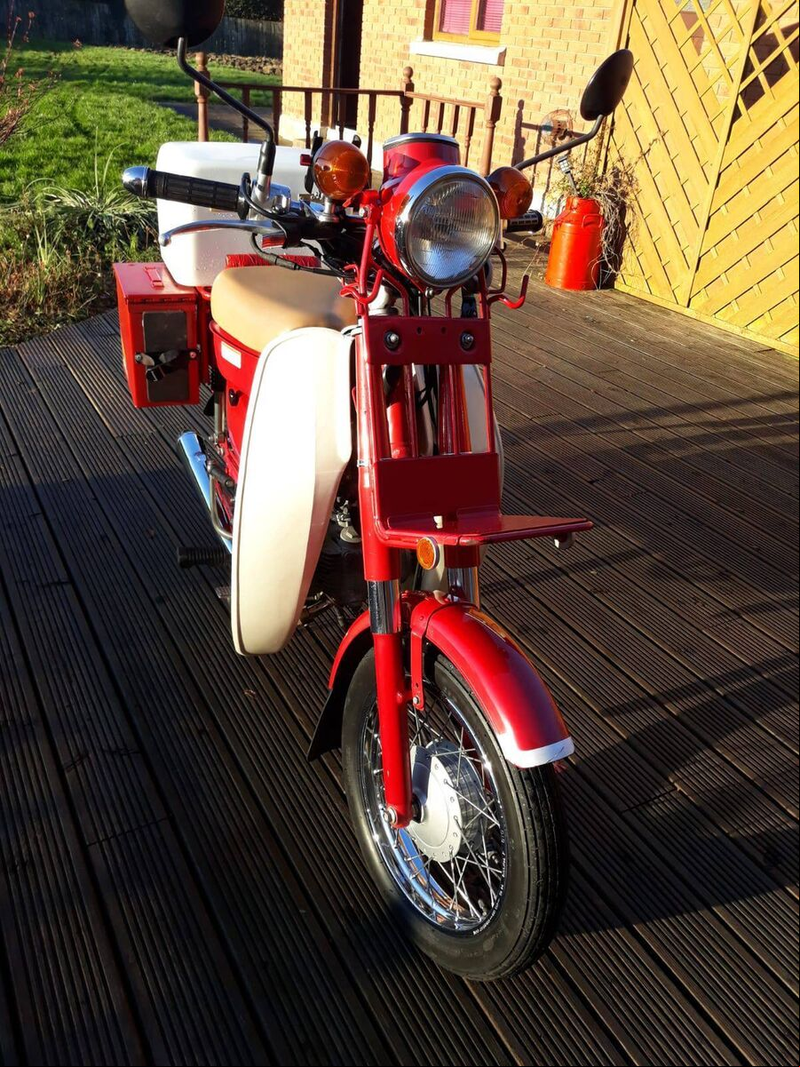 Brian imported the bike from Japan, where the model is being used by of the country's postal service. Brian imported the bike from Japan, where the model is being used by of the country's postal service.