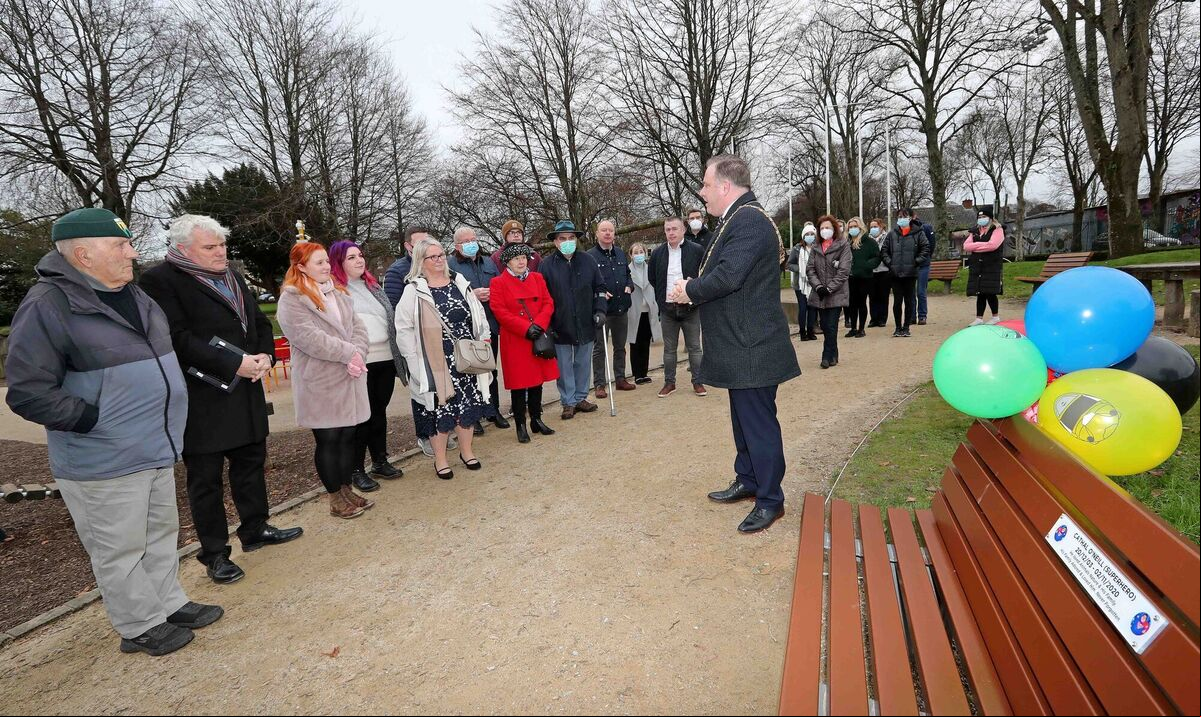 Lord Mayor Cllr Colm Kelleher, speaking at the unveiling. Picture: Jim Coughlan. Lord Mayor Cllr Colm Kelleher, speaking at the unveiling. Picture: Jim Coughlan.