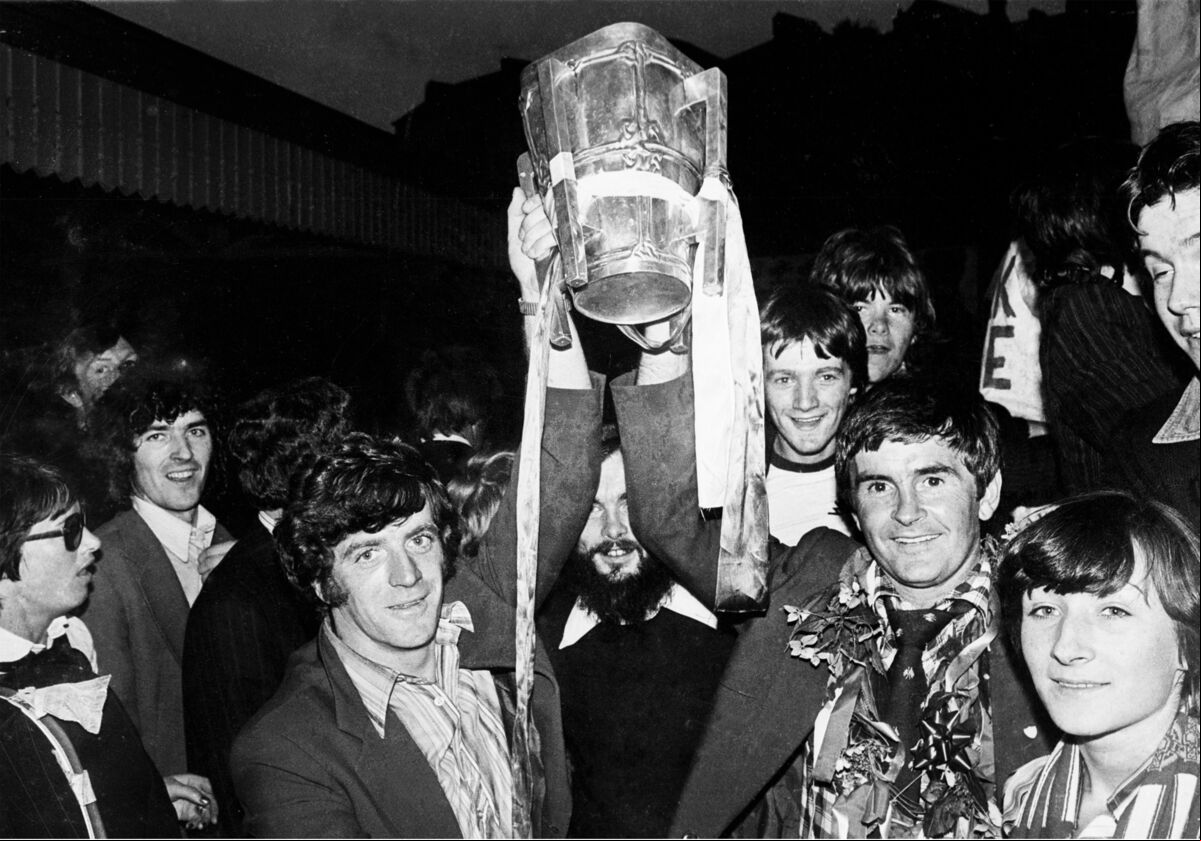 Cork hurlers Martin Coleman and Charlie McCarthy hold the Liam MacCarthy Cup aloft at the homecoming for the 1978 All-Ireland-winning team. Cork hurlers Martin Coleman and Charlie McCarthy hold the Liam MacCarthy Cup aloft at the homecoming for the 1978 All-Ireland-winning team.
