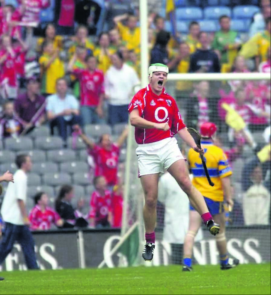 Niall McCarthy jumping for joy after getting the point to level the game. Picture: Dan Linehan Niall McCarthy jumping for joy after getting the point to level the game. Picture: Dan Linehan