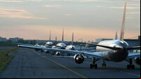 evening traffic at airport
