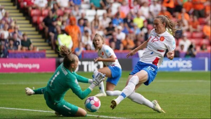 Romee Leuchter nets late brace as Netherlands ease into Euro 2022 quarter-finals Romee Leuchter nets late brace as Netherlands ease into Euro 2022 quarter-finals