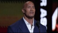 Dwayne Johnson arrives at Comic-Con in full costume to promote Black Adam