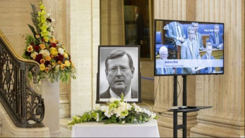 Reconvened Stormont Assembly pays tribute to peace deal architect David Trimble Reconvened Stormont Assembly pays tribute to peace deal architect David Trimble