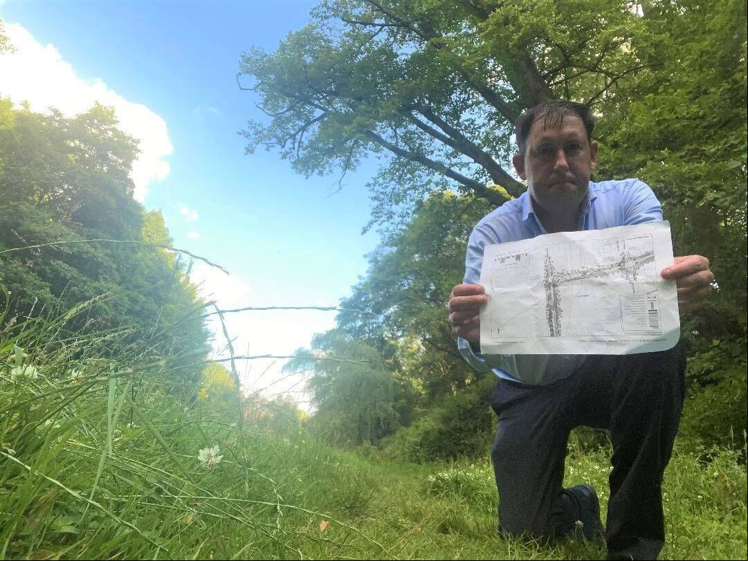 Councillor Kieran McCarthy at Ballybrack Woods where the proposed bridge would be built. Councillor Kieran McCarthy at Ballybrack Woods where the proposed bridge would be built.