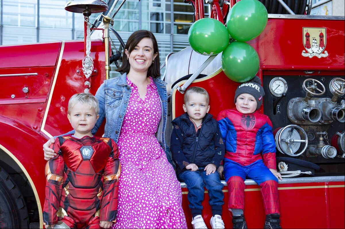 Calvin Mulryan, Noah O'Gorman and Darragh Anderson who are all patients at the Mercy University Hospital, with Noreen Crowley, nurse on the Safari unit, Mercy Hospital to launch “Mercy Heroes 2022” which will take place on Friday, 21st October. Picture: Gerard McCarthy Calvin Mulryan, Noah O'Gorman and Darragh Anderson who are all patients at the Mercy University Hospital, with Noreen Crowley, nurse on the Safari unit, Mercy Hospital to launch “Mercy Heroes 2022” which will take place on Friday, 21st October. Picture: Gerard McCarthy