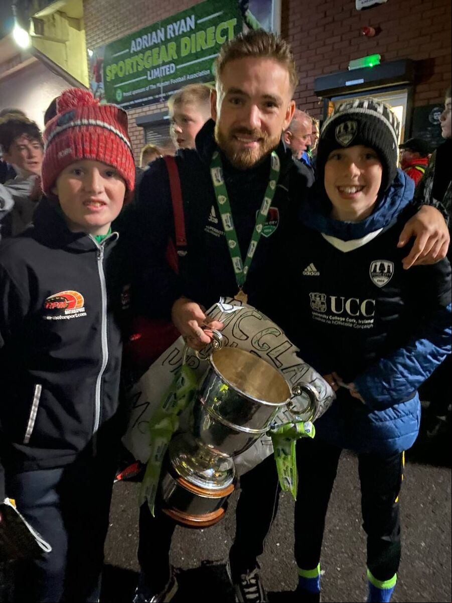 The 27-year-old told the boys to be at the door of the dressing rooms after the game and he would give them to him. The 27-year-old told the boys to be at the door of the dressing rooms after the game and he would give them to him.