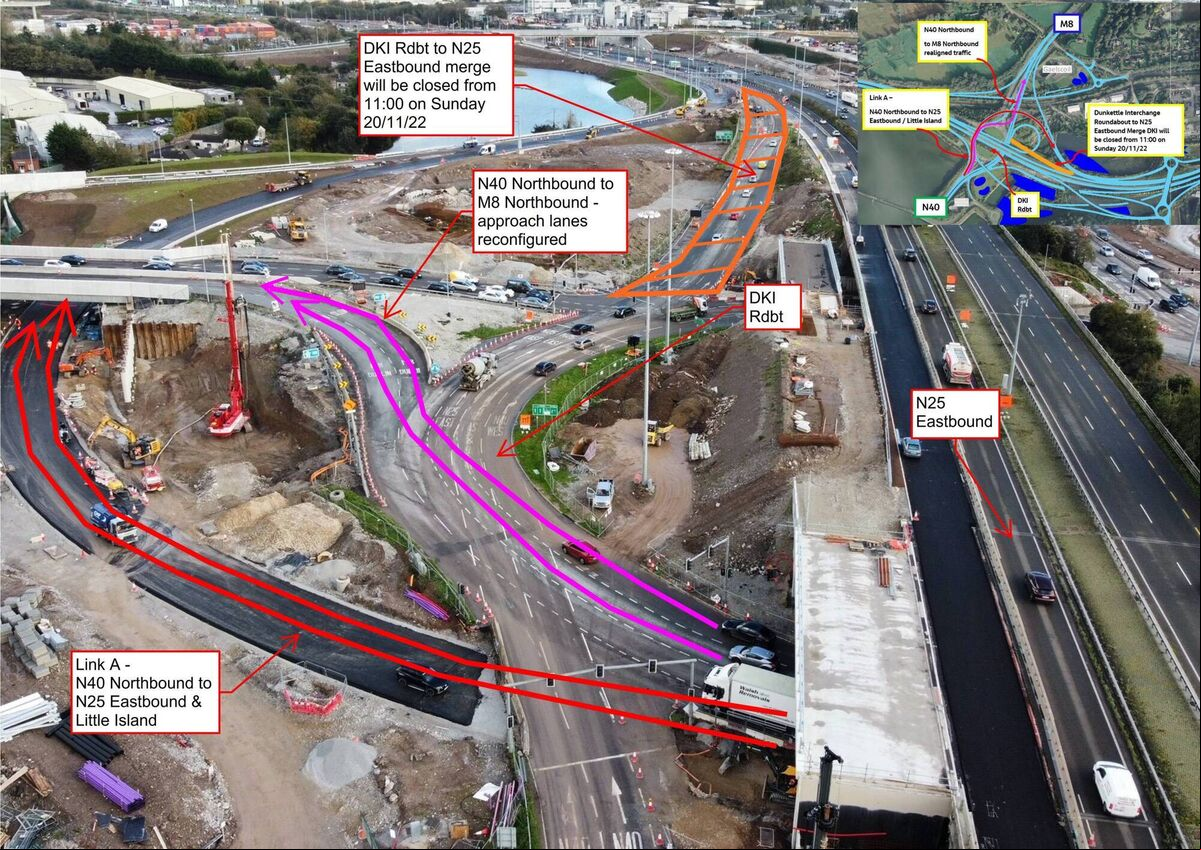 Dunkettle interchange. Significant changes were introduced at the Dunkettle Interchange last weekend, as three key roads were opened to traffic. Dunkettle interchange. Significant changes were introduced at the Dunkettle Interchange last weekend, as three key roads were opened to traffic.