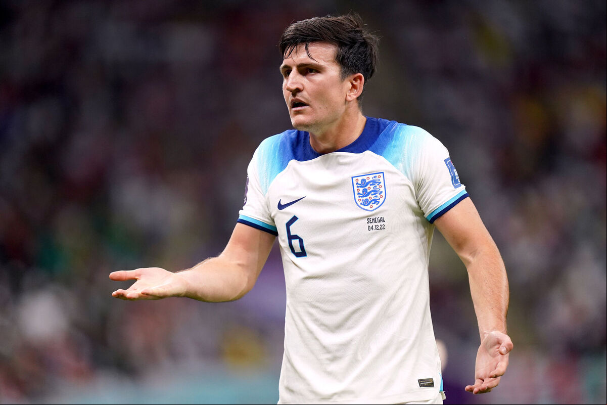 Oh yes he did: England Beanstalk Harry Maguire during the FIFA World Cup Round of Sixteen match at the Al-Bayt Stadium in Al Khor, Qatar. Picture: Adam Davy/PA Wire Oh yes he did: England Beanstalk Harry Maguire during the FIFA World Cup Round of Sixteen match at the Al-Bayt Stadium in Al Khor, Qatar. Picture: Adam Davy/PA Wire