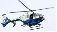 Emergency services at the scene of helicopter crash in Kildare