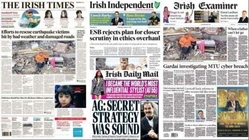 What the papers say: Wednesday's front pages What the papers say: Wednesday's front pages