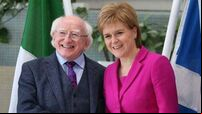 President Higgins pays tribute to Nicola Sturgeon’s “freshness and enthusiasm”
