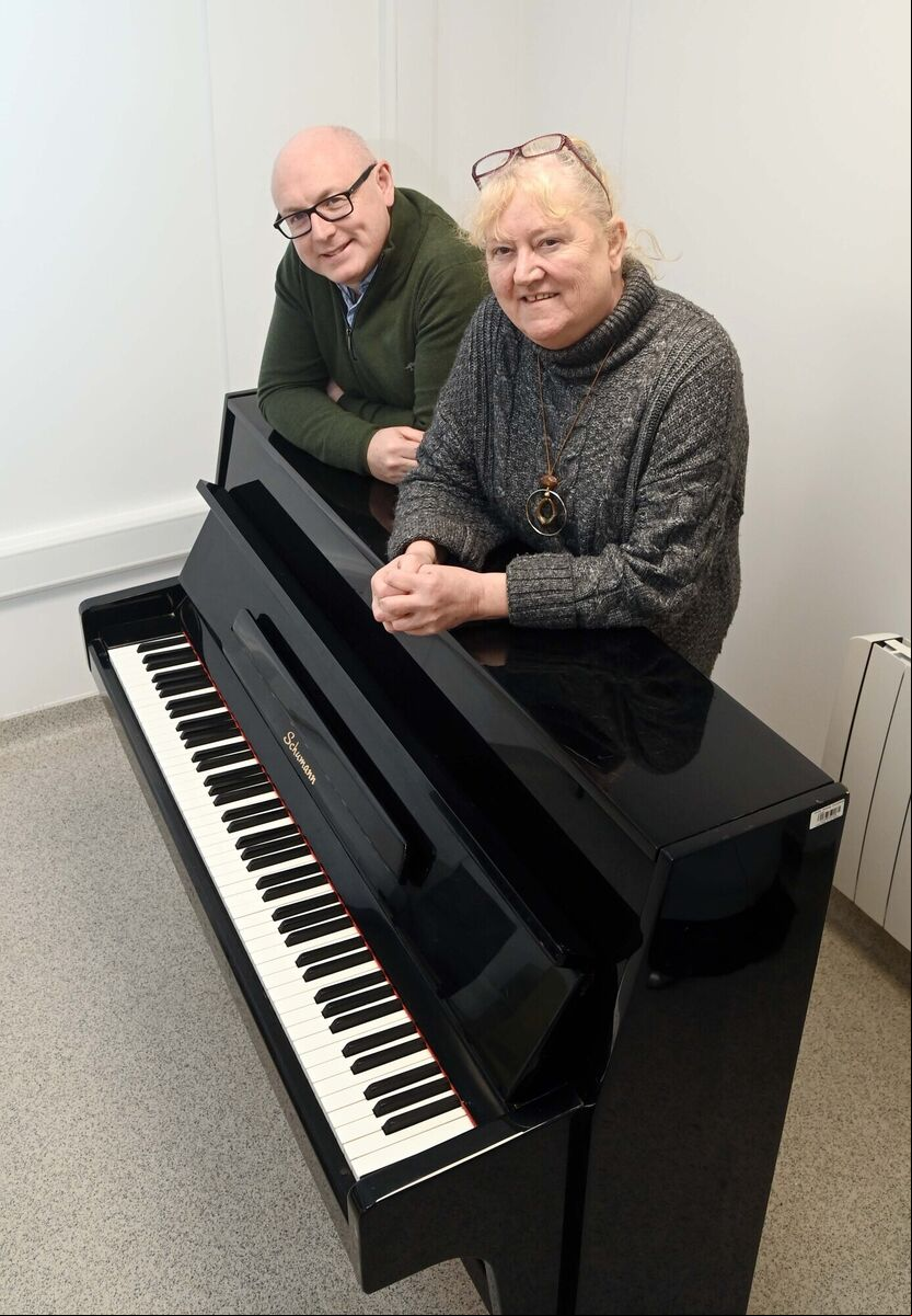 Brian Murphy and Caitríona Twomey at the announcement of the High Hopes (Cork Penny Dinners) Orchestra in Cork. Brian Murphy and Caitríona Twomey at the announcement of the High Hopes (Cork Penny Dinners) Orchestra in Cork.