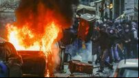 Fans clash in Italy ahead of Napoli-Eintracht Frankfurt Champions League tie