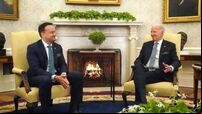 Varadkar meets Biden at White House for St Patrick’s Day talks