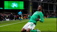 Chiedozie Ogbene celebrates after scoring a goal  22/3/2023