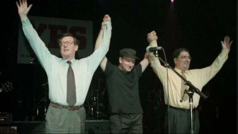Sons of John Hume and David Trimble speak of fathers’ sacrifices for peace deal Sons of John Hume and David Trimble speak of fathers’ sacrifices for peace deal
