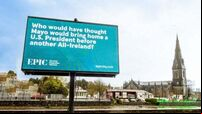 Biden billboard in Ballina pokes fun at Mayo's All-Ireland record