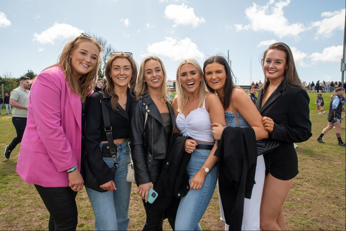 Ellen Tarrant, Jenny Brewdinan, Kate Sheehan, Sinead Buttimer, Cira Twomey and Rachel O’Riordan from Coachford pictured at the 35th anniversary Heineken Kinsale 7s. Ellen Tarrant, Jenny Brewdinan, Kate Sheehan, Sinead Buttimer, Cira Twomey and Rachel O’Riordan from Coachford pictured at the 35th anniversary Heineken Kinsale 7s.