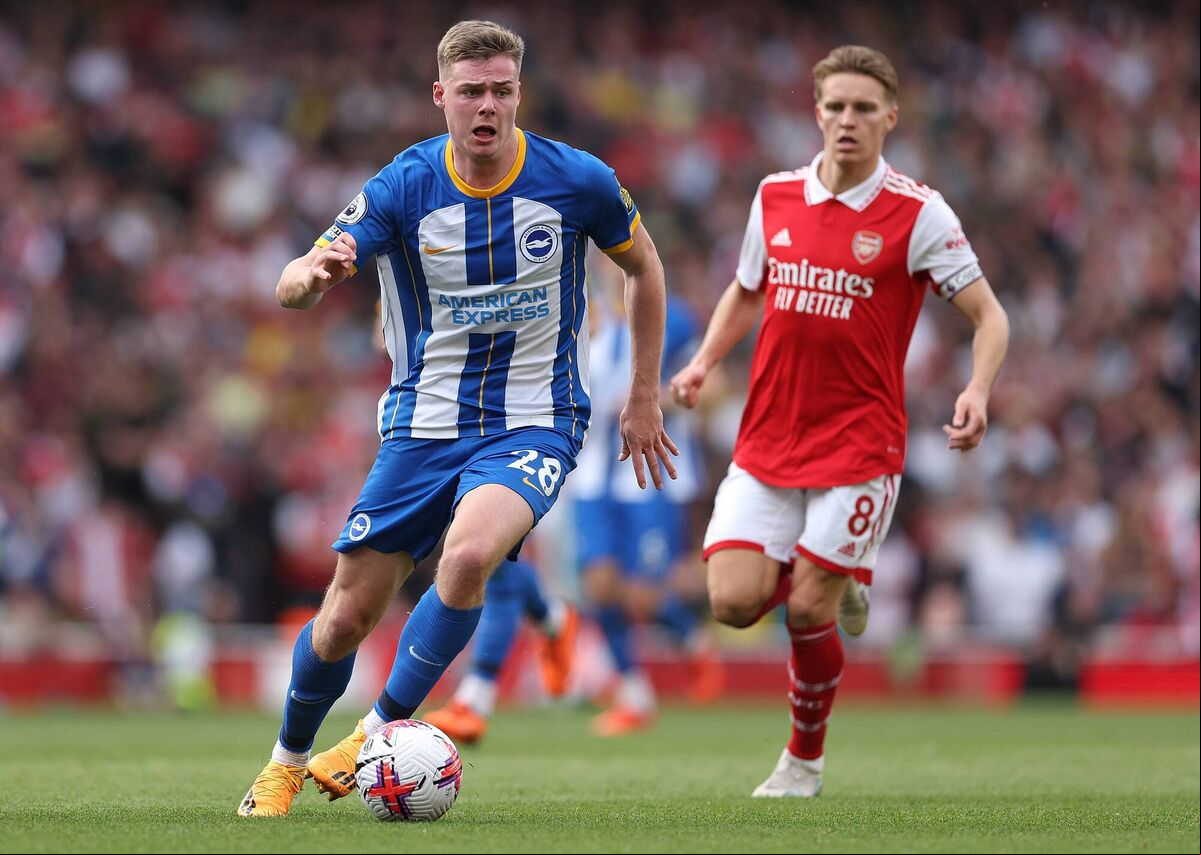 Ireland's Evan Ferguson of Brighton in action during the Premier League match against Arsenal. Two of the better performing sides of this season. Picture: Julian Finney/Getty Images Ireland's Evan Ferguson of Brighton in action during the Premier League match against Arsenal. Two of the better performing sides of this season. Picture: Julian Finney/Getty Images