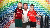 Watch: Munster star delights pupils as he visits daughter's Cork school with URC cup