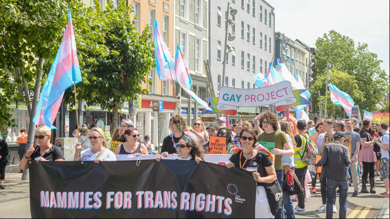 Hundreds turn out for warm and defiant Trans+ Pride Cork Hundreds turn out for warm and defiant Trans+ Pride Cork