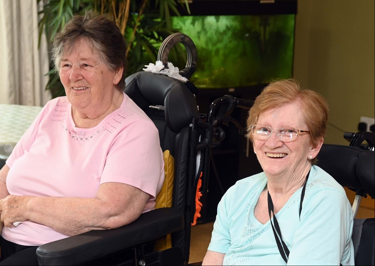 Dolores Virgo (left) and Anne Hartnett enjoying the sing song. Dolores Virgo (left) and Anne Hartnett enjoying the sing song.