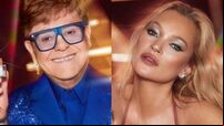 Elton John and Kate Moss mark Christmas song in beauty campaign