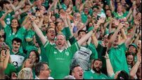 Rugby World Cup drives Irish spending in  while volumes at home slump