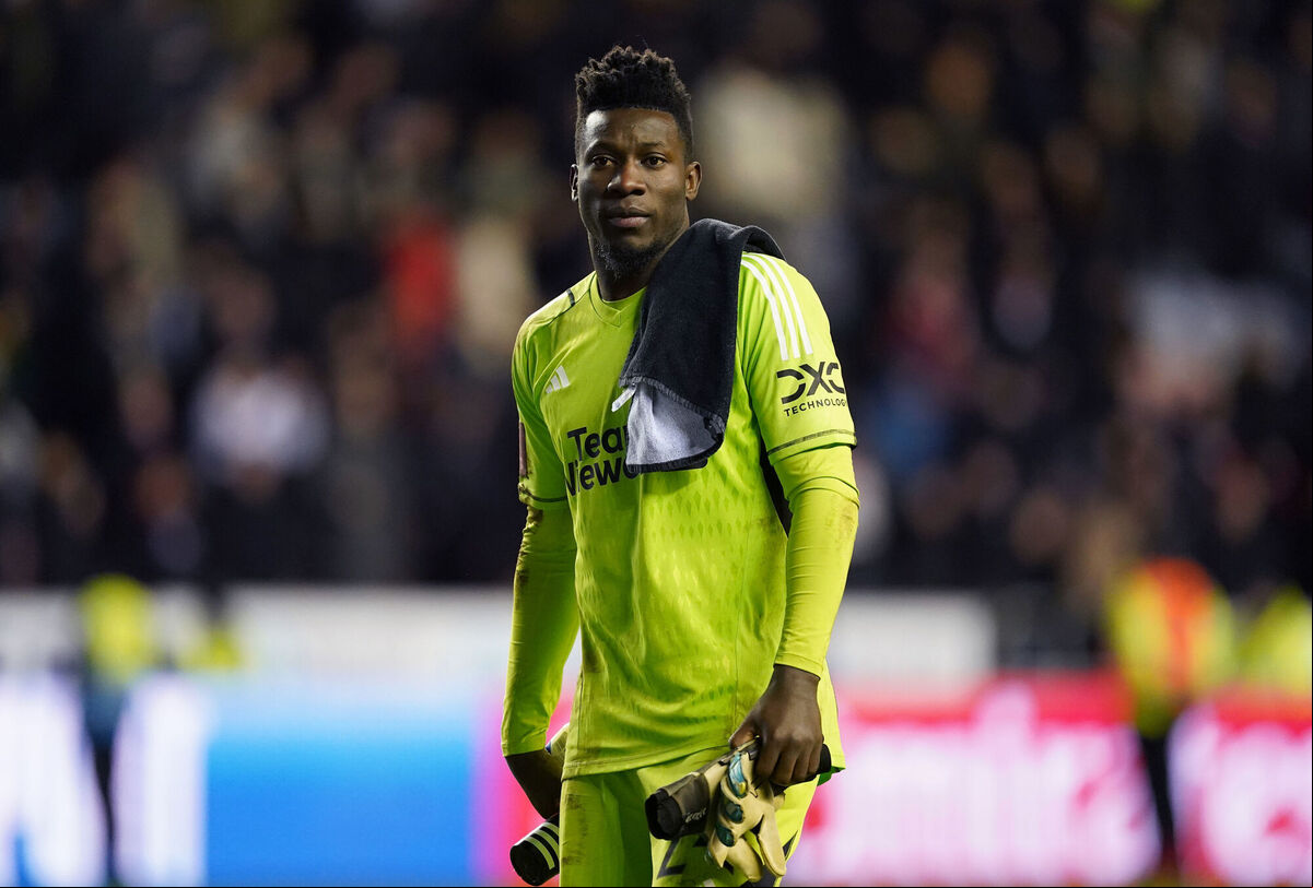 Manchester United goalkeeper Andre Onana after the FA Cup Third Round win over Wigan at the DW Stadium, Wigan. Sunday's game will be his last for some time with United, as he heads off to AFCON action with his native Cameroon. Picture: Martin Rickett/PA Wire Manchester United goalkeeper Andre Onana after the FA Cup Third Round win over Wigan at the DW Stadium, Wigan. Sunday's game will be his last for some time with United, as he heads off to AFCON action with his native Cameroon. Picture: Martin Rickett/PA Wire