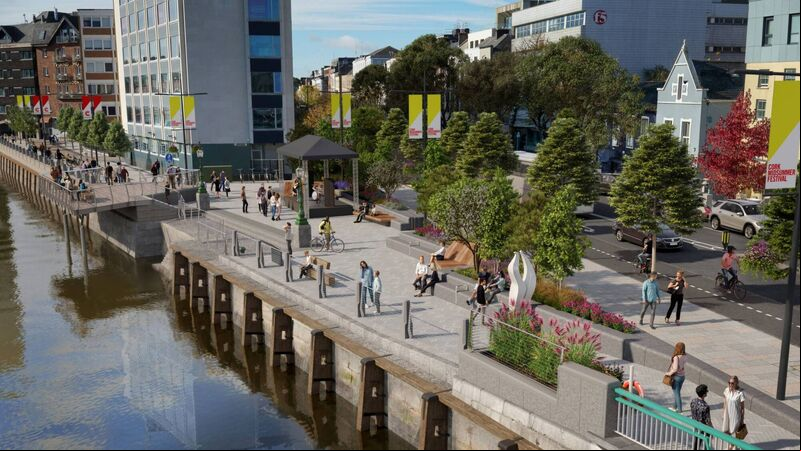Construction set to begin on ‘transformative’ public realm and flood defence project in Cork city Construction set to begin on ‘transformative’ public realm and flood defence project in Cork city