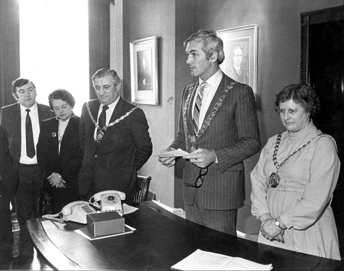 Hugh Coveney, Lord Mayor of Cork, pictured in 1982. Hugh Coveney, Lord Mayor of Cork, pictured in 1982.