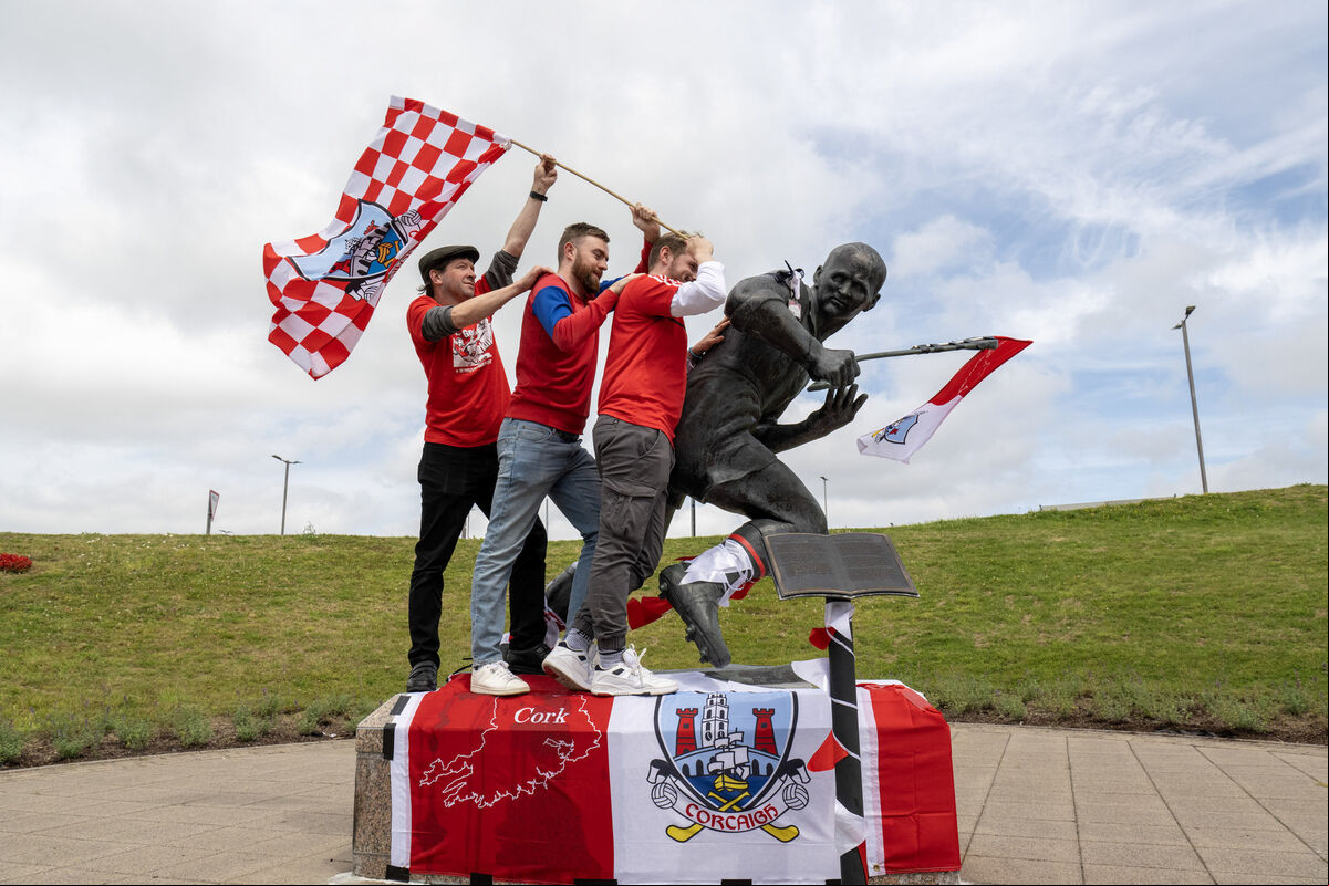 Management and Staff from the various departments at Cork Airport show their for Cork by dressing in Cork gear ahead of Sunday's All-Ireland Hurling final against Clare at Croke Park. Pic: Brian Lougheed Management and Staff from the various departments at Cork Airport show their for Cork by dressing in Cork gear ahead of Sunday's All-Ireland Hurling final against Clare at Croke Park. Pic: Brian Lougheed