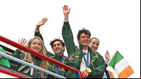Pictures: Thousands turn out in Skibbereen to welcome home Olympic rowing heroes