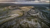 Burren and Cliffs of Moher  world famous geological sites in Top 100 list