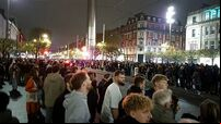 Huge crowd gathers on O'Connell Street for non-existent Halloween parade