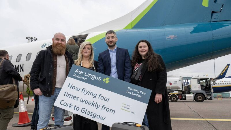 Four-times weekly Cork-Glasgow flights begin Four-times weekly Cork-Glasgow flights begin