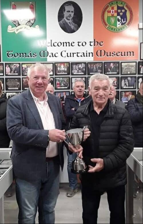 Cork Boxing: Joe Buckley presents the Buckley Perpetual Cup to Tom Kelleher at the Boxing Museum. Cork Boxing: Joe Buckley presents the Buckley Perpetual Cup to Tom Kelleher at the Boxing Museum.