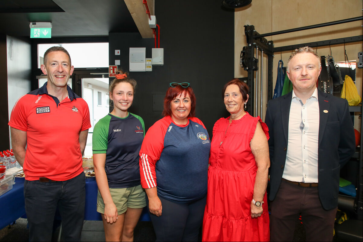 High-performance manager Cork GAA, Aidan O'Connell, strength and conditioning coach, Mardyke Arena, Kaitlyn O'Callaghan, Development Officer Cork Camogie, Mairéad Lynch, Chair of Cork Camogie Mairéad O'Donovan and performance manager Mardyke Arena Damien O'Donoghue at the launch of the Cork Camogie Development Pathway Programme. Picture: David Creedon High-performance manager Cork GAA, Aidan O'Connell, strength and conditioning coach, Mardyke Arena, Kaitlyn O'Callaghan, Development Officer Cork Camogie, Mairéad Lynch, Chair of Cork Camogie Mairéad O'Donovan and performance manager Mardyke Arena Damien O'Donoghue at the launch of the Cork Camogie Development Pathway Programme. Picture: David Creedon