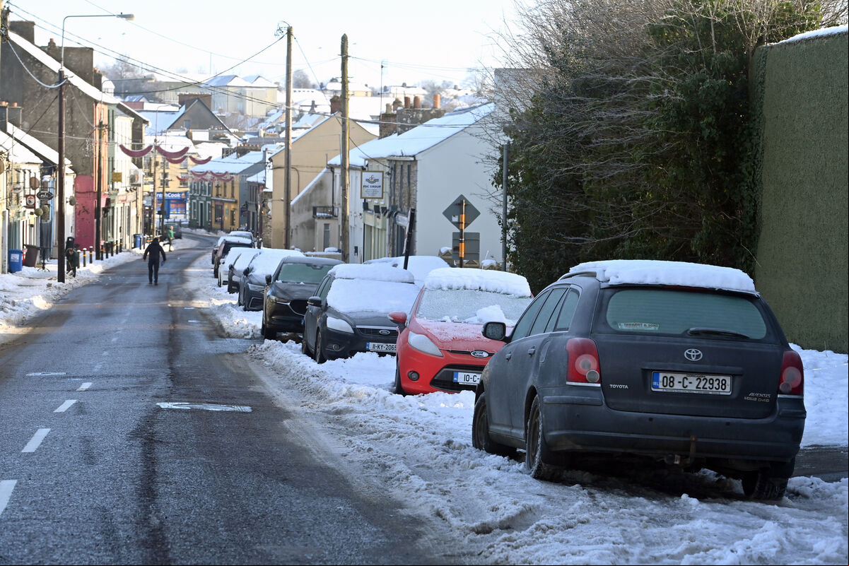 A man walks the centre of the road on Percival Street in Kanturk, Co Cork. Picture Dan Linehan A man walks the centre of the road on Percival Street in Kanturk, Co Cork. Picture Dan Linehan