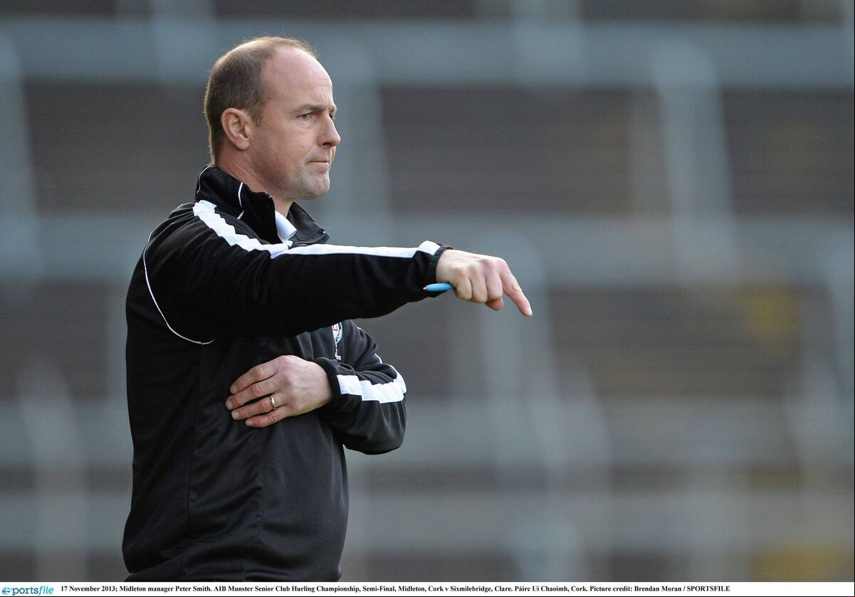 Peter Smith, pictured in 2013 managing Midleton. Picture: Brendan Moran/SPORTSFILE Peter Smith, pictured in 2013 managing Midleton. Picture: Brendan Moran/SPORTSFILE