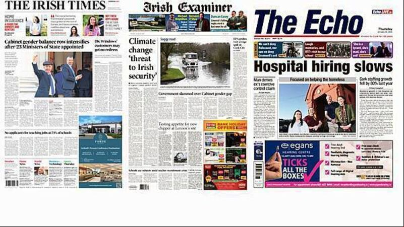 What the papers say: Thursday's front pages What the papers say: Thursday's front pages