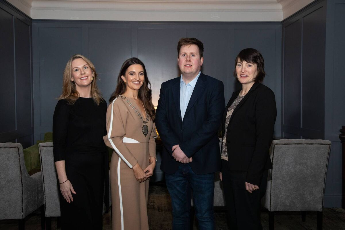 Niamh Moynihan, Amy O'Sullivan, Barry Holland and Catherine O'Brien, Network Ireland West Cork at the recent Network Ireland West Cork marketing event. Photo Kathryn O'Shea. Niamh Moynihan, Amy O'Sullivan, Barry Holland and Catherine O'Brien, Network Ireland West Cork at the recent Network Ireland West Cork marketing event. Photo Kathryn O'Shea.