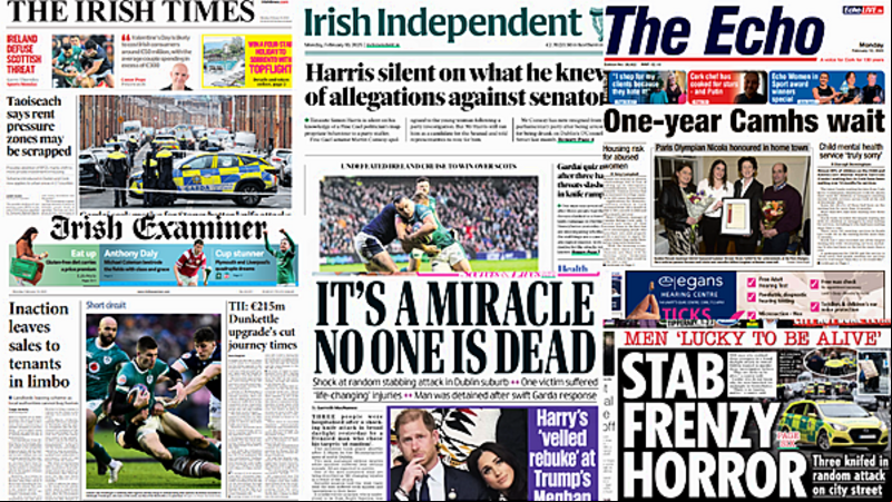 What the papers say: Monday's front pages What the papers say: Monday's front pages