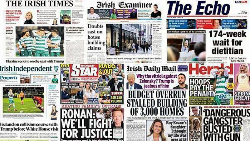 What the papers say: Friday's front pages What the papers say: Friday's front pages